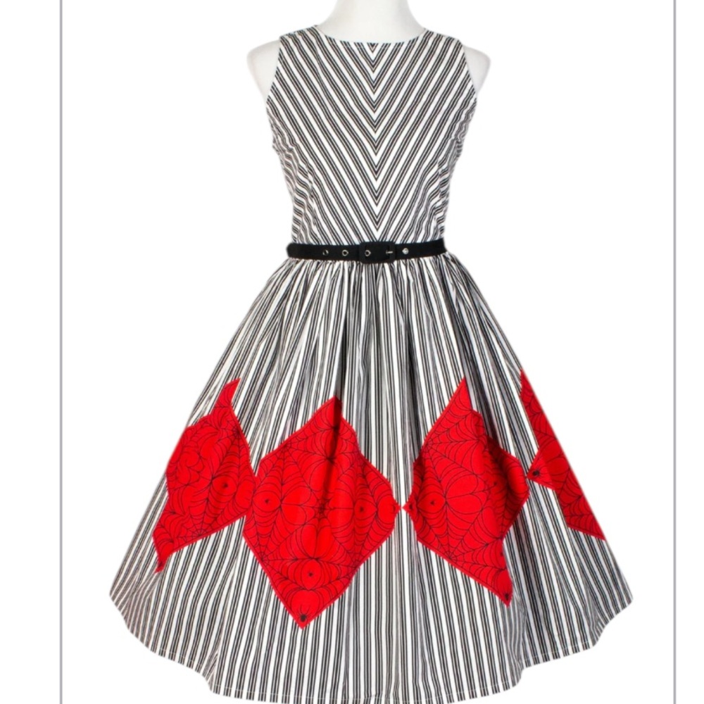 The Oblong Box Shop Harlequin
Stripe Full Skirt Pinup Dress XL